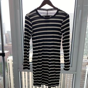 Reformation jeans black & white striped dress NWT